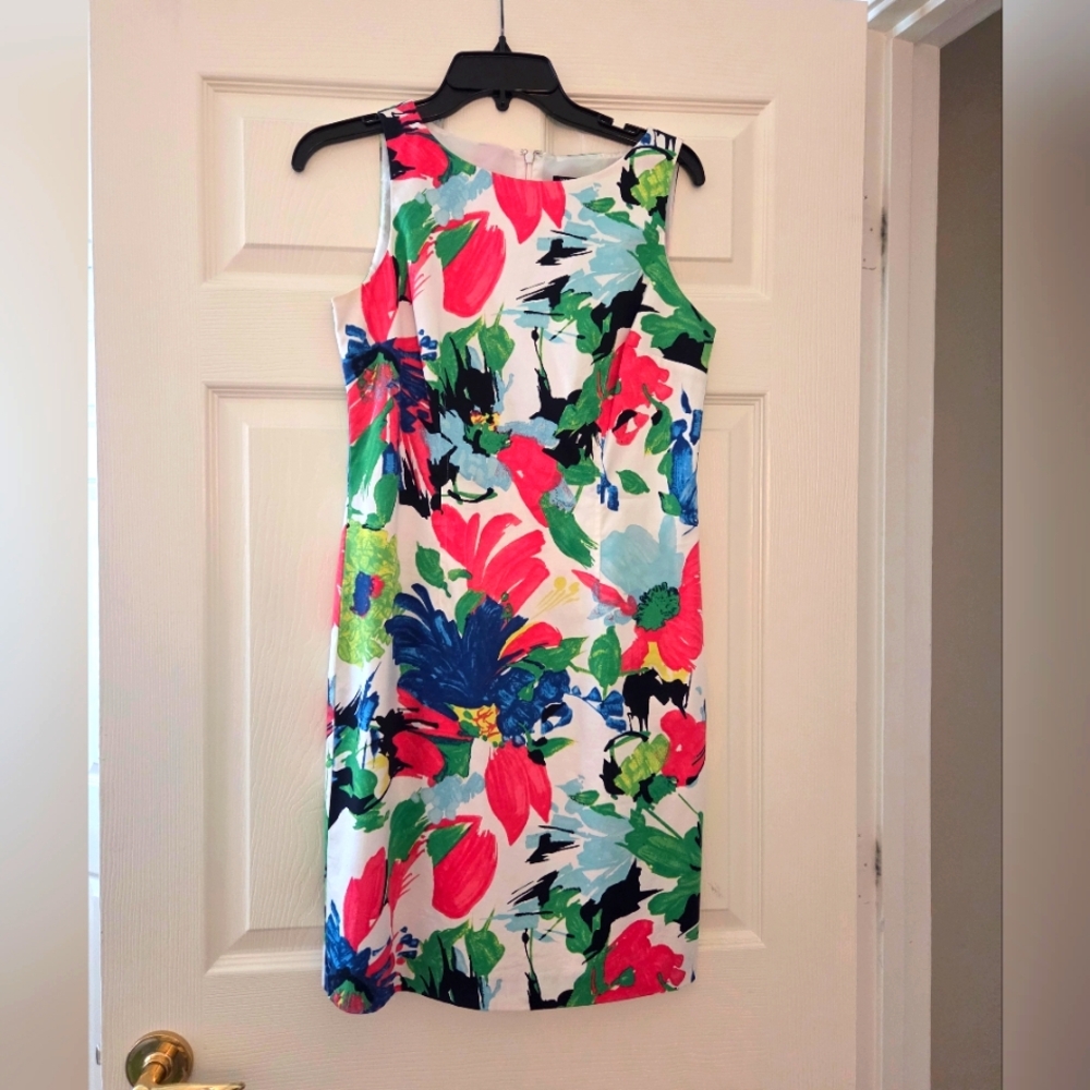 Ann Taylor Floral Sleeveless Dress - Multicolor